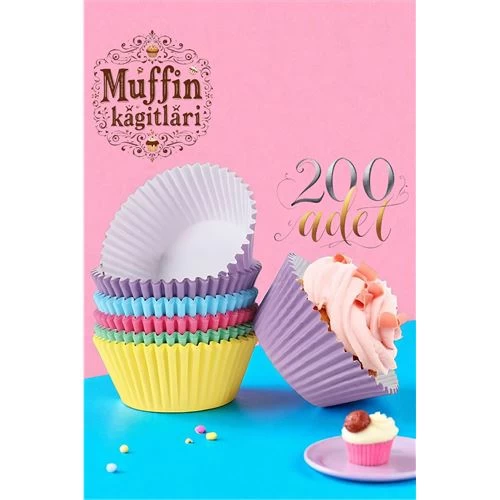 Modacar Muffin Kağıt Kek Kalıbı 200 Adet