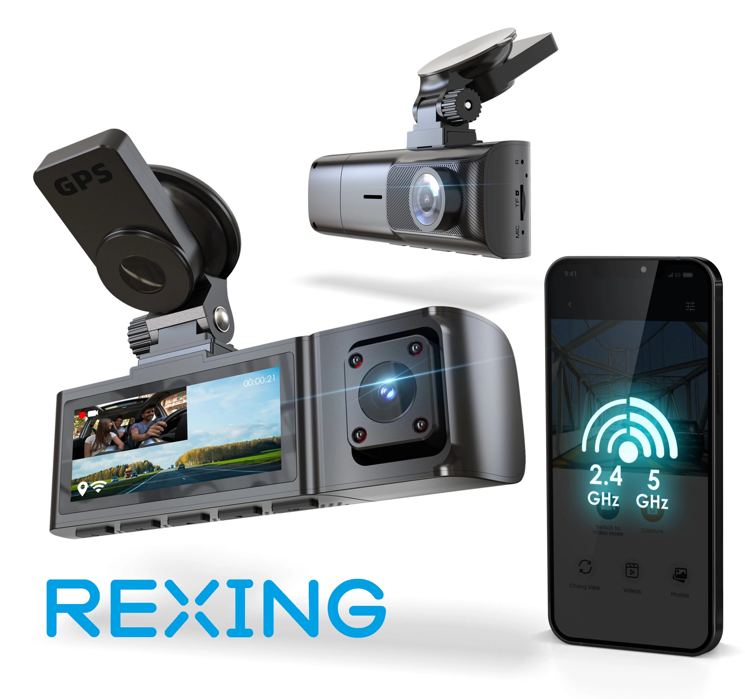 Rexing R316 4k Gps Wi-fi Arac Kamerasi + 64gb Sd