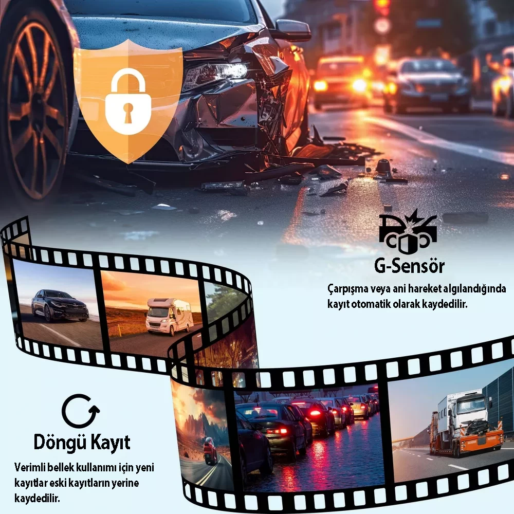 Rexing Dt2 Fhd 1080p Arac Kamerasi + 32gb Sd Kart