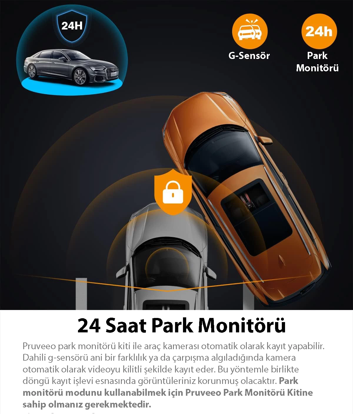 Pruveeo D30 Wi-fi 4k Arac Kamerasi