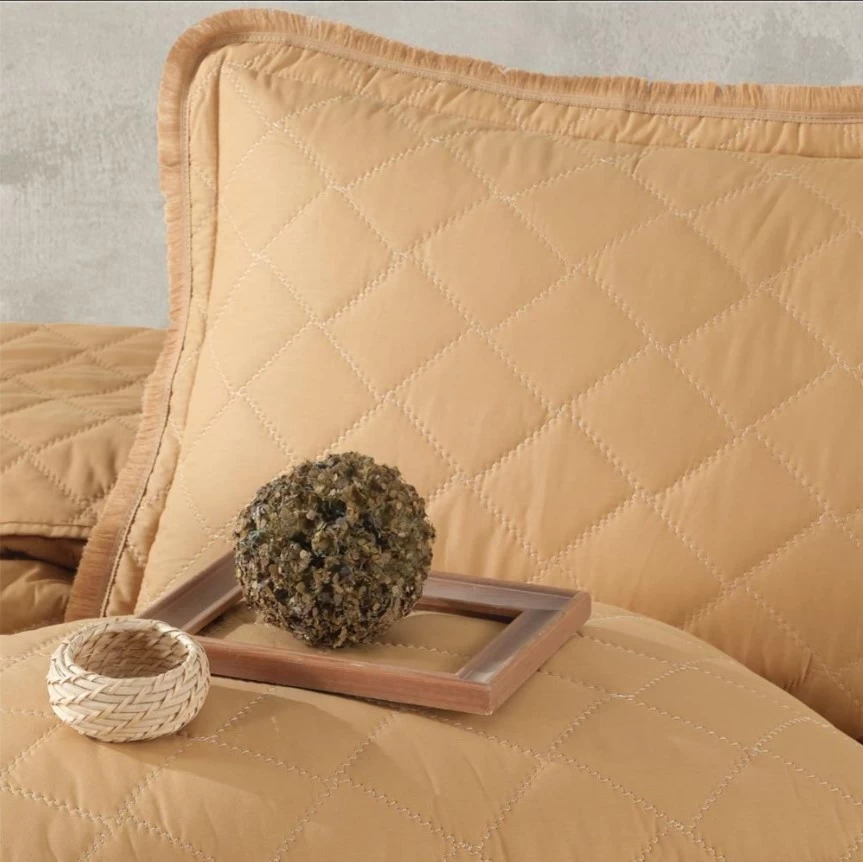 Clasy Çift Kişilik Yatak Örtüsü Tafana V4 Zencefil