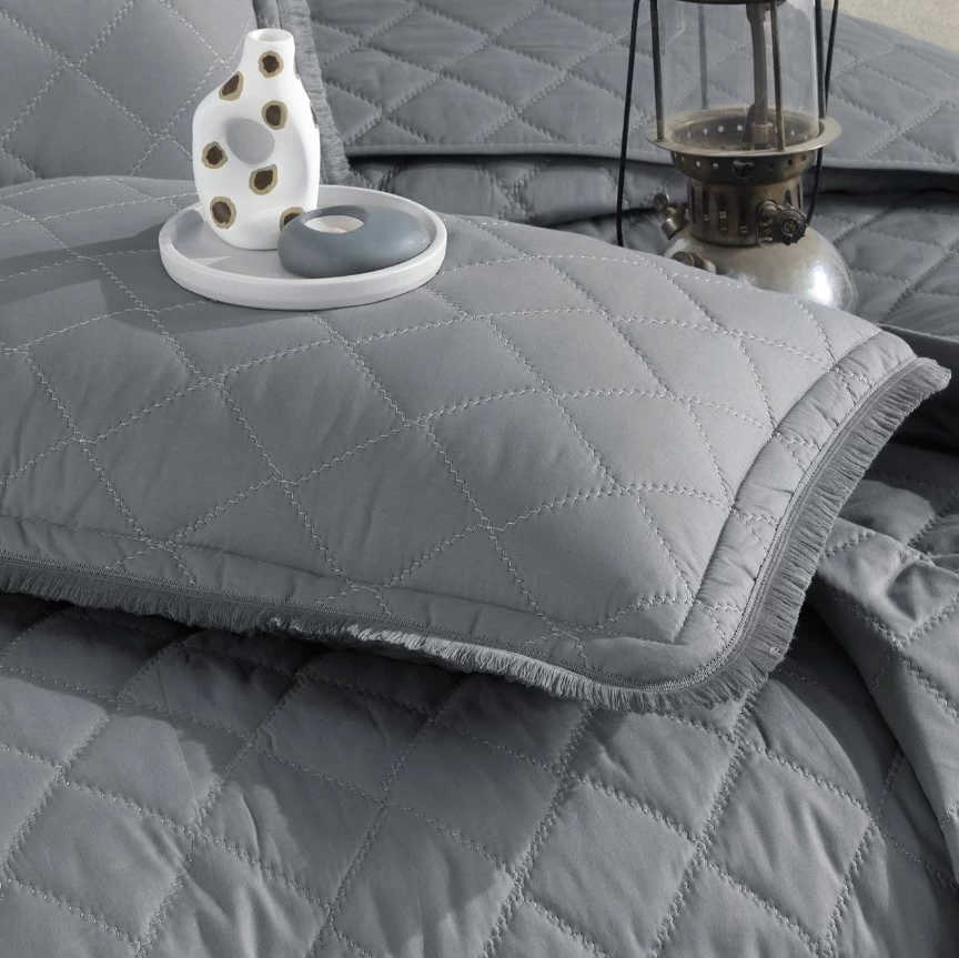 Clasy Çift Kişilik Yatak Örtüsü Tafana V6 Gri