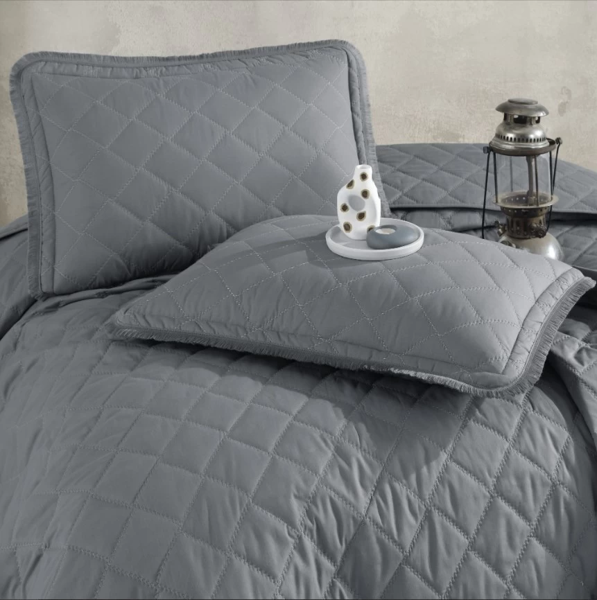 Clasy Çift Kişilik Yatak Örtüsü Tafana V6 Gri