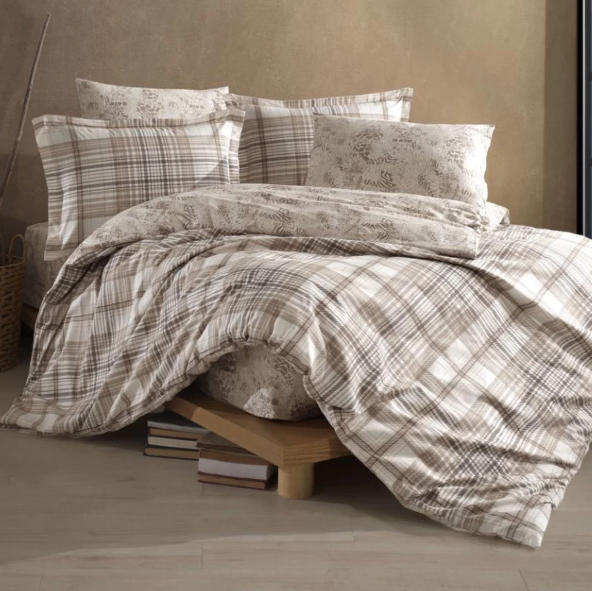 Clasy Ranforce Nevresim Takımı Çift Kişilik Ravel V1 Bej