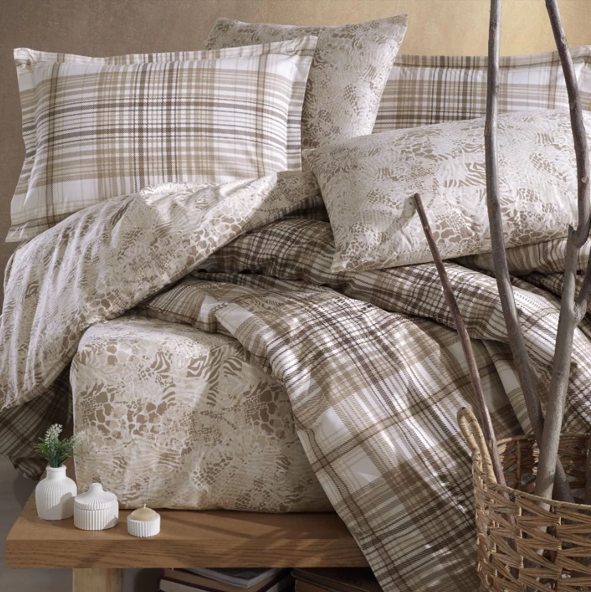 Clasy Ranforce Nevresim Takımı Çift Kişilik Ravel V1 Bej