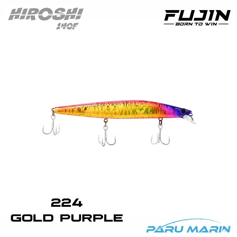 Fujin Hiroshi 140f 140mm 23gr Maket Balık 224 Gold Purple