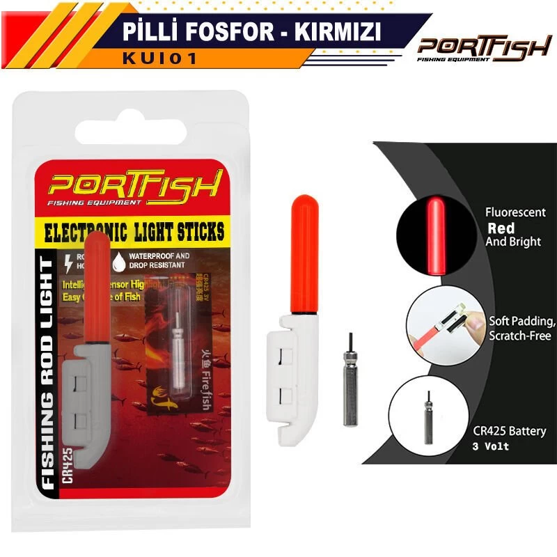 Portfish Pilli Fosfor - Kirmizi