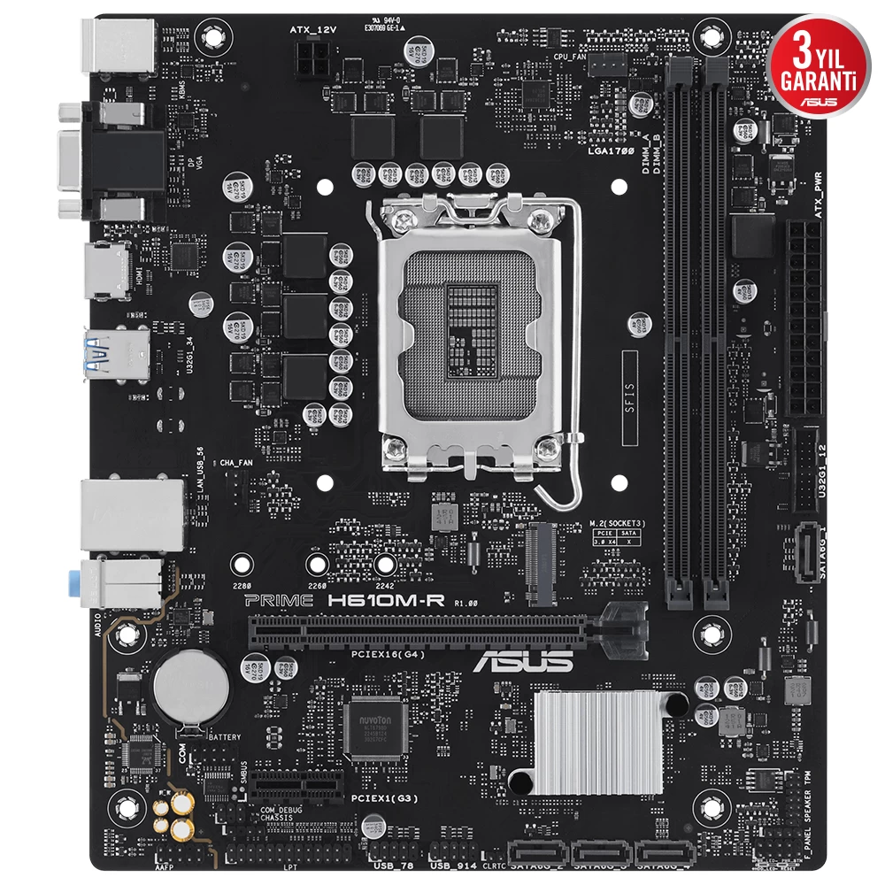 Asus Prime H610m-r D5-si  Ddr5 3200(oc) Matx 1700p