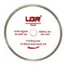 Ugr Elmas Daİre Testere (sÜreklİ) 115*22.23*1,8*1,2 Mm