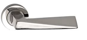 Pİramİt Yuvarlak Rozetlİ Nİkel Saten Wc Kapi Kolu