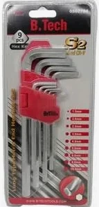 B-tech 502701 Yuvarlak BaŞli Allen Anahtar Setİ (9 ParÇa)