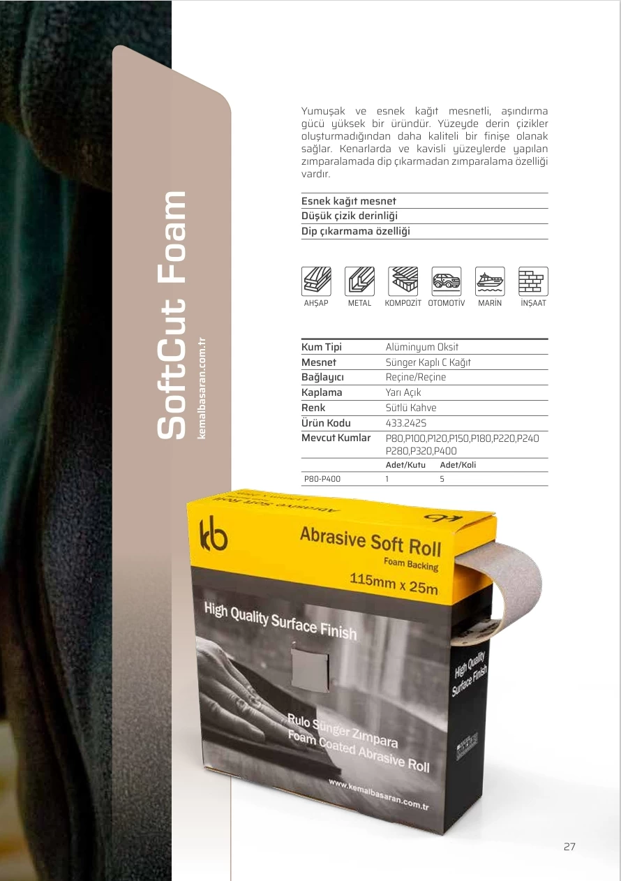 Kb Softcut P180 Kum SÜnger Zimpara