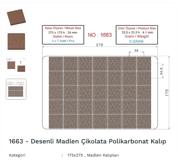 Madlen Çikolata Kalıp