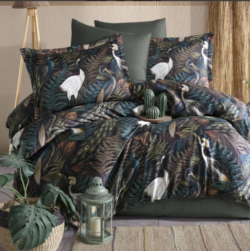 Clasy Dijital Saten Çift Kişilik Nevresim Takımı Puerto