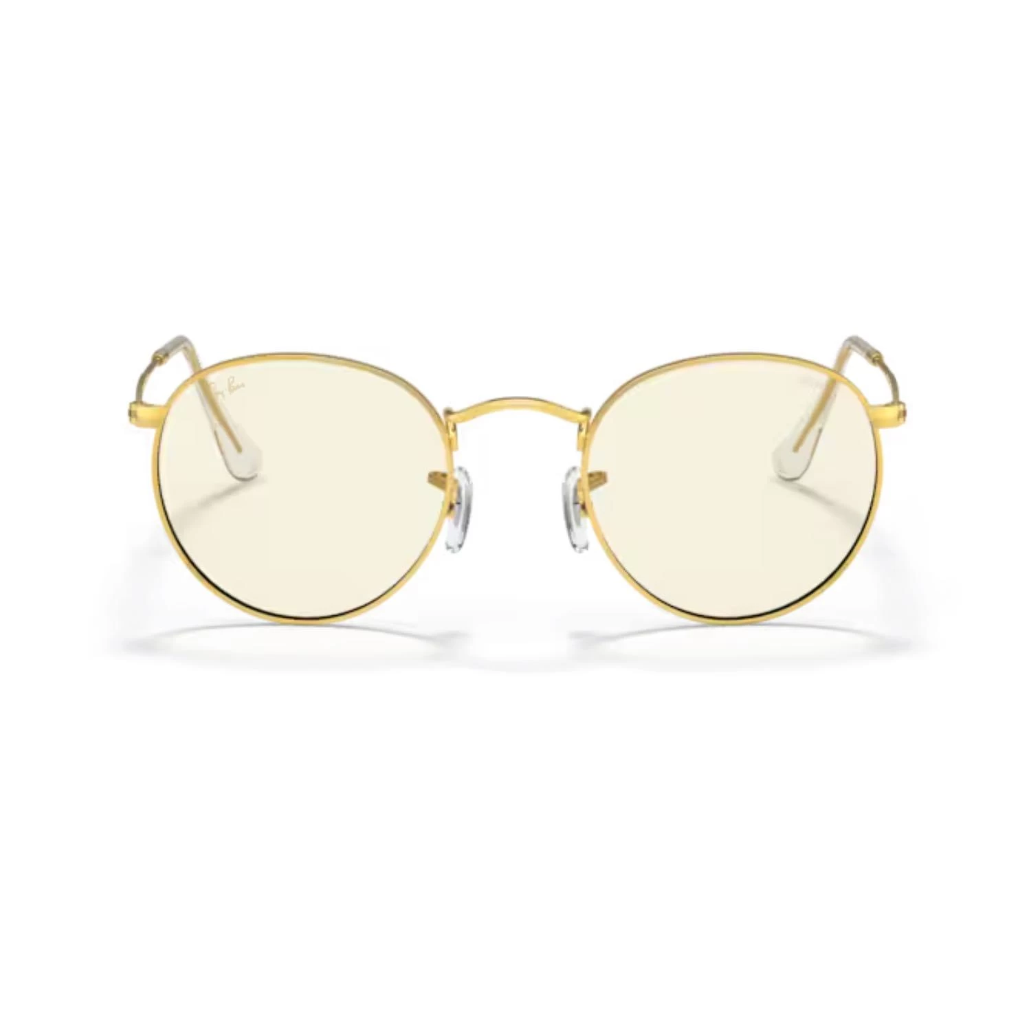 Ray-ban Rb 3447 9196bl 50 Round Photochromic Unisex Oval Gold Metal Güneş Gözlüğü