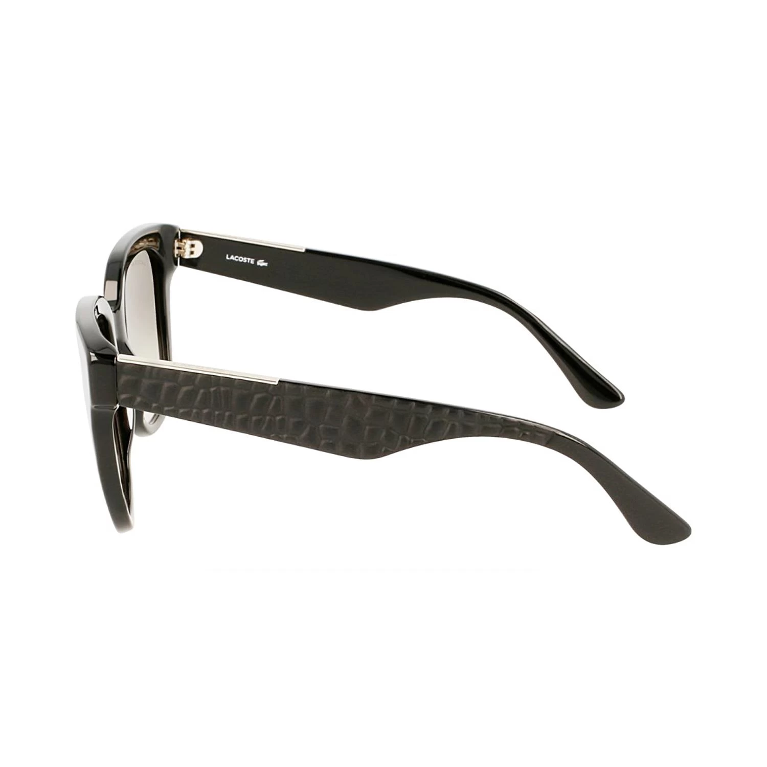 Lacoste L 970s 001 55 Kadın Dikdörtgen Siyah Kemik Güneş Gözlüğü