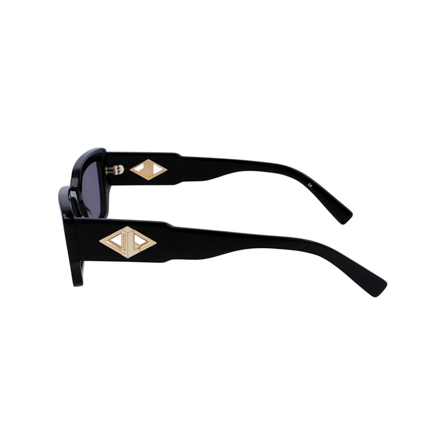 Lacoste L 6021s 001 55 Kadın Dikdörtgen Siyah Kemik Güneş Gözlüğü