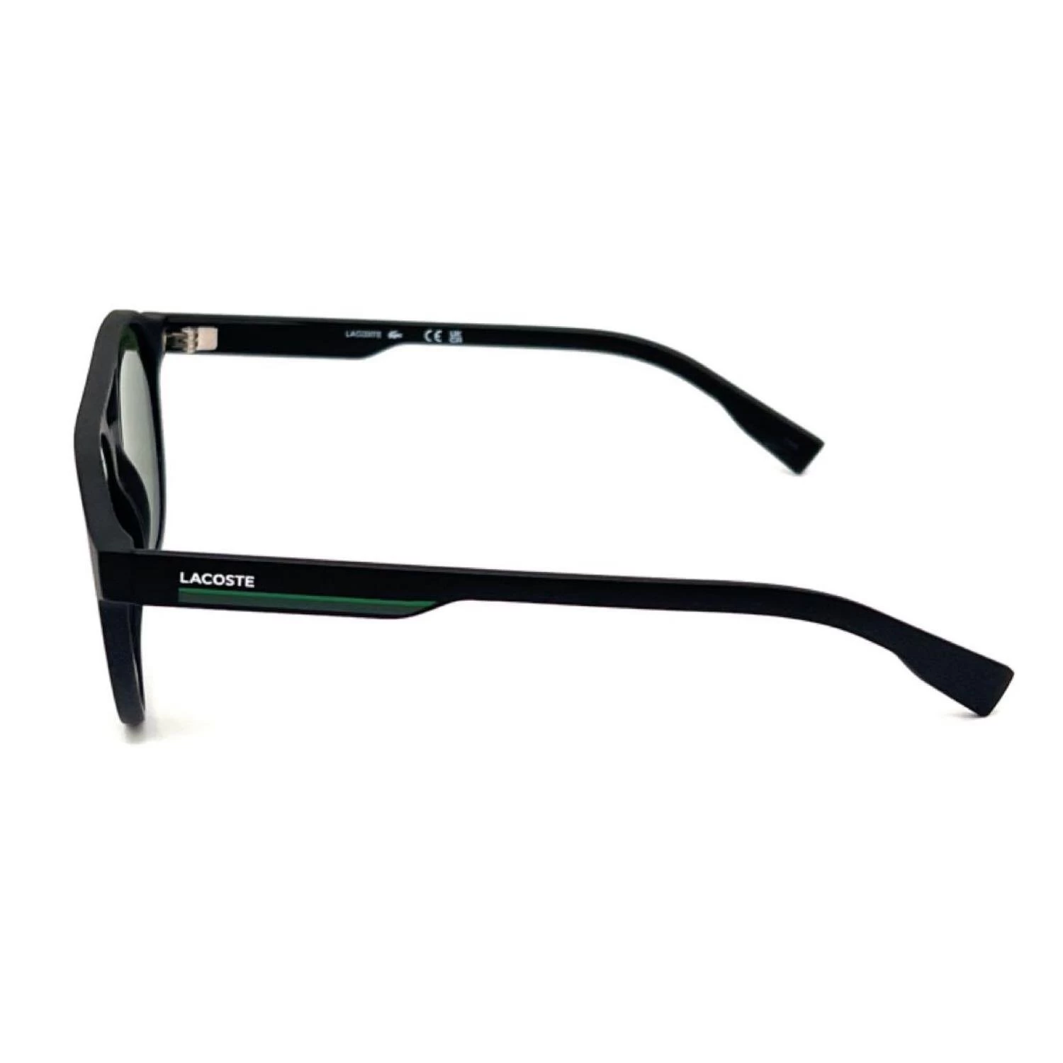 Lacoste L 6008s 002 53 Erkek Oval Siyah Kemik Güneş Gözlüğü