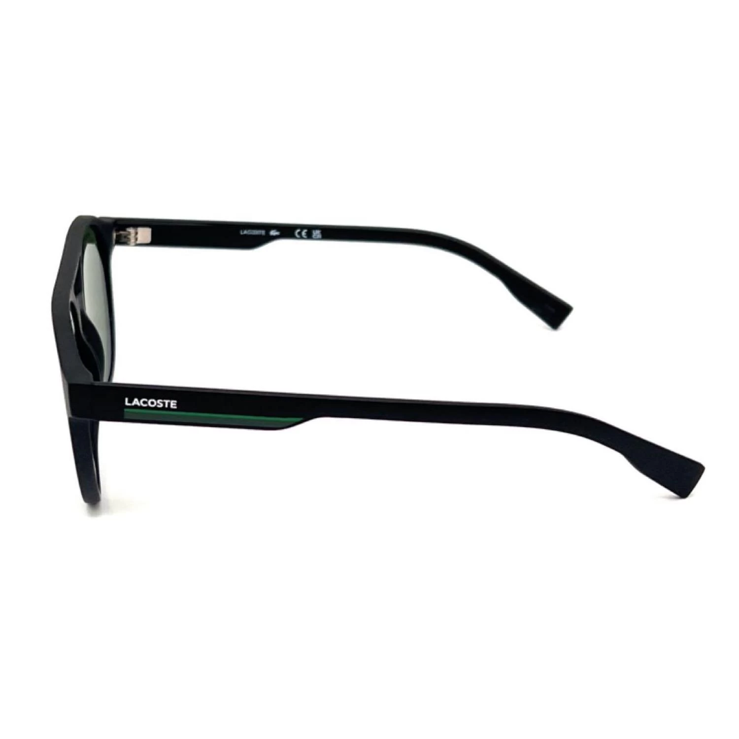 Lacoste L 6008s 002 53 Erkek Oval Siyah Kemik Güneş Gözlüğü