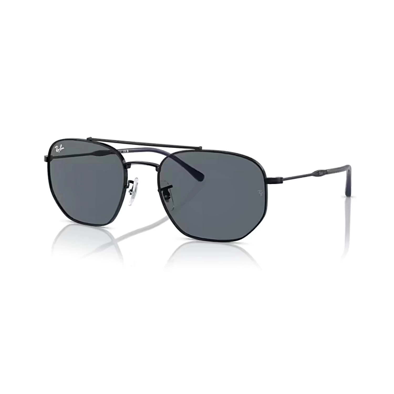 Ray-ban Rb 3707 9257r5 57 Uinisex Geometrik Siyah Metal Güneş Gözlüğü