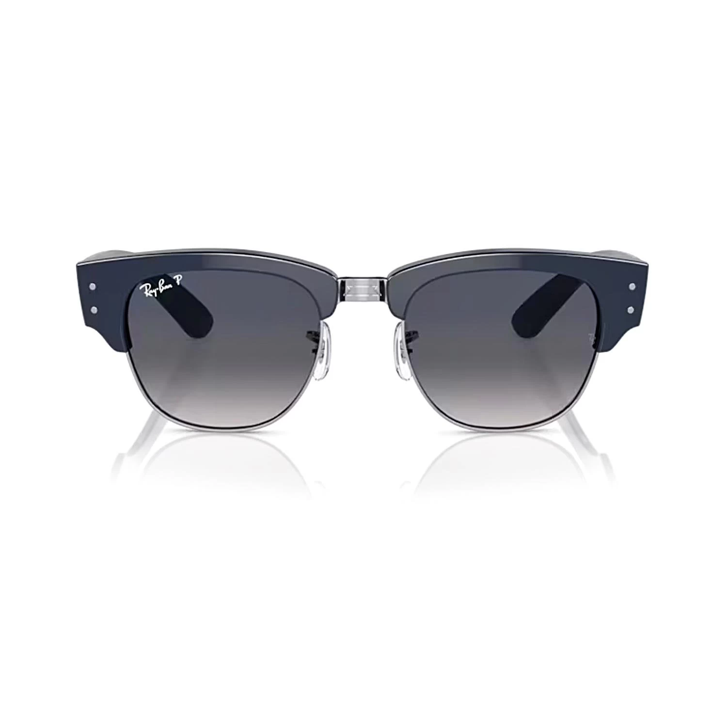 Ray Ban RB 0316S 136678 53 Mega Clubmaster Polarize Unisex Kare Lacivert Kemik Güneş Gözlüğü