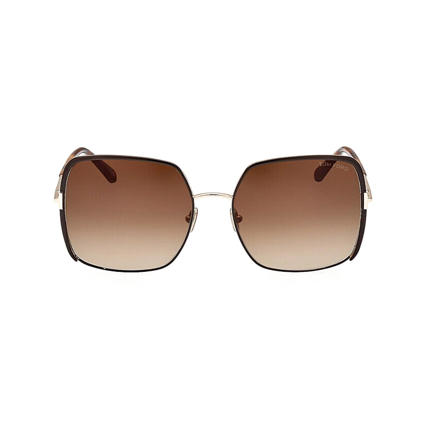Tom Ford FT1006 48F 60 Raphaela Kadın Kelebek Kahverengi Metal Güneş Gözlüğü