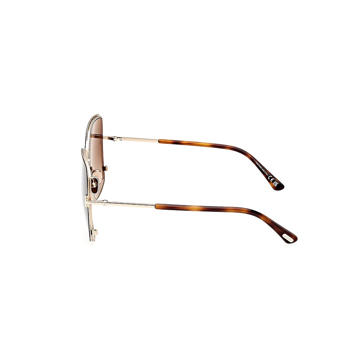 Tom Ford FT1006 48F 60 Raphaela Kadın Kelebek Kahverengi Metal Güneş Gözlüğü