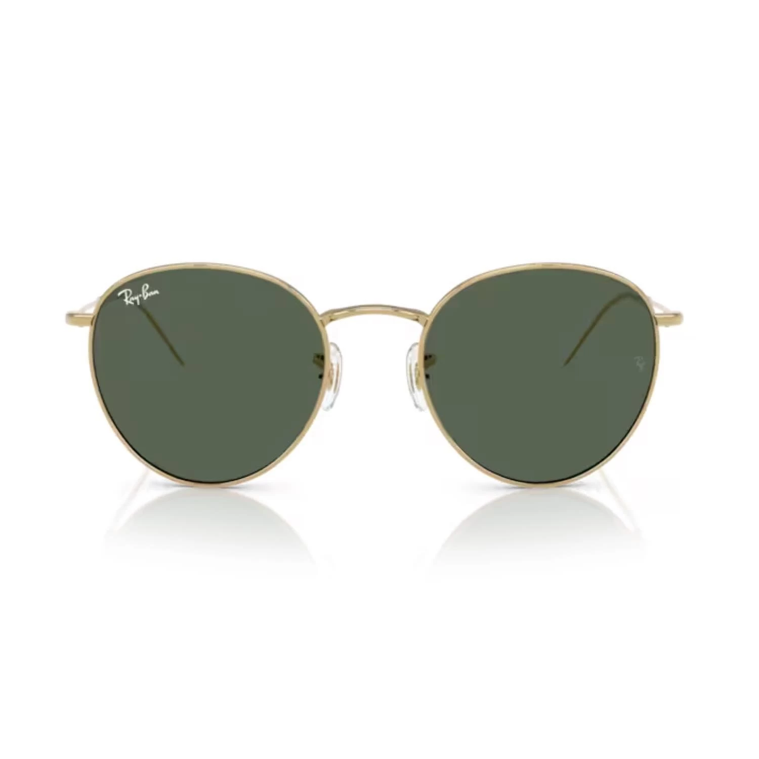Ray-Ban RBR 0103S 001VR 53 Round Reverse Unisex Oval Gold Metal Güneş Gözlüğü