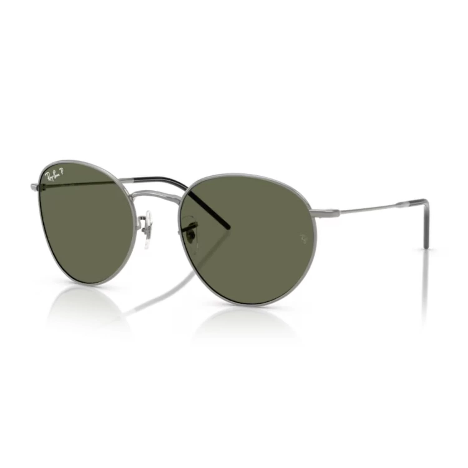 Ray-ban Rbr 0103s 0049a 53 Round Reverse Unisex Oval Gri Metal Güneş Gözlüğü