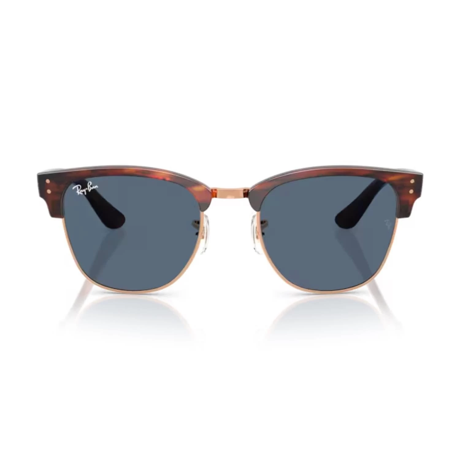 Ray-ban Rbr 0504s 13983a 54 Clubmaster Reverse Unisex Oval Kırçıllı Kahverengi Kombine Güneş Gözlüğü