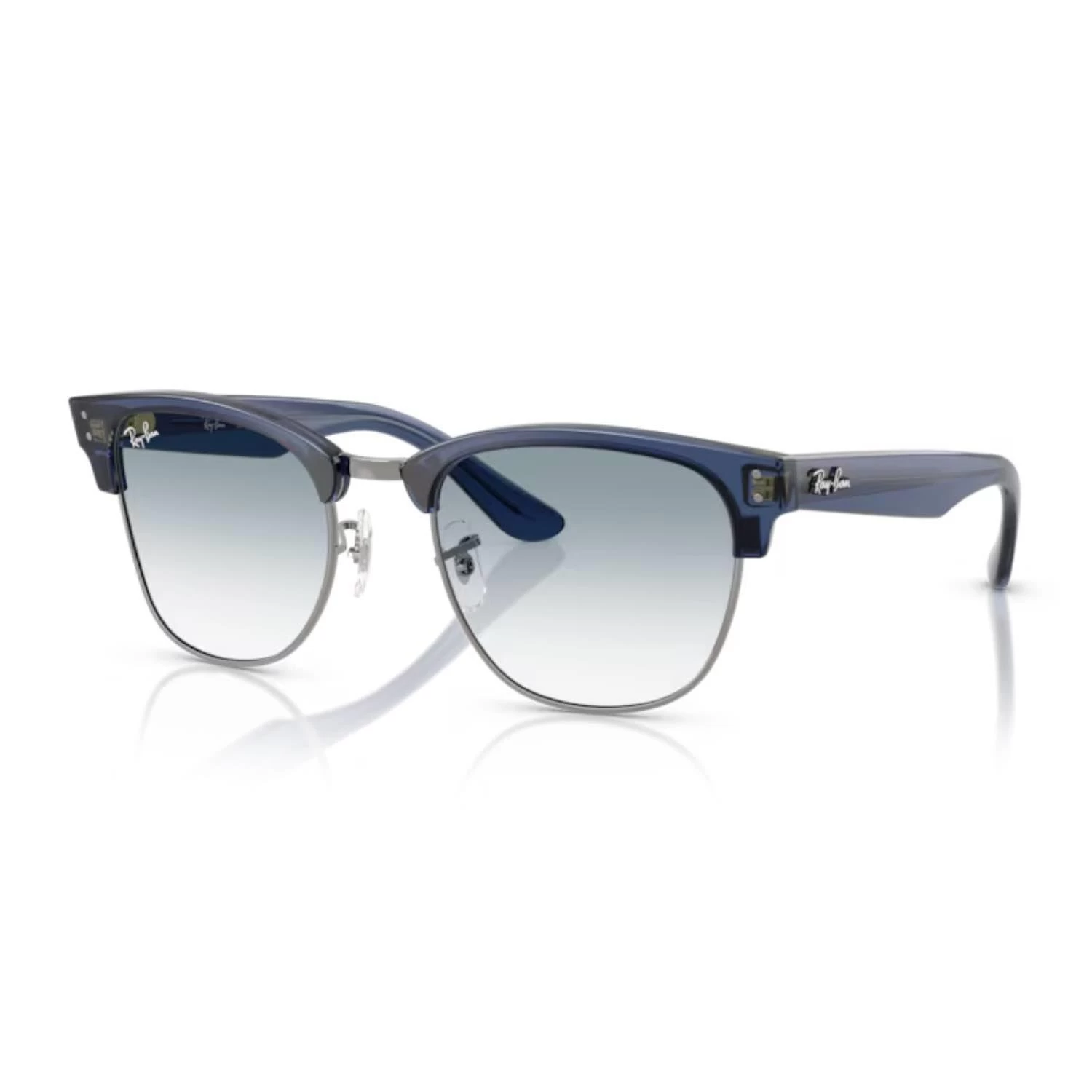 Ray-Ban RB 0504S 670879 51 Clubmaster Reverse Unisex Kare Şeffaf Lacivert Kemik Güneş Gözlüğü
