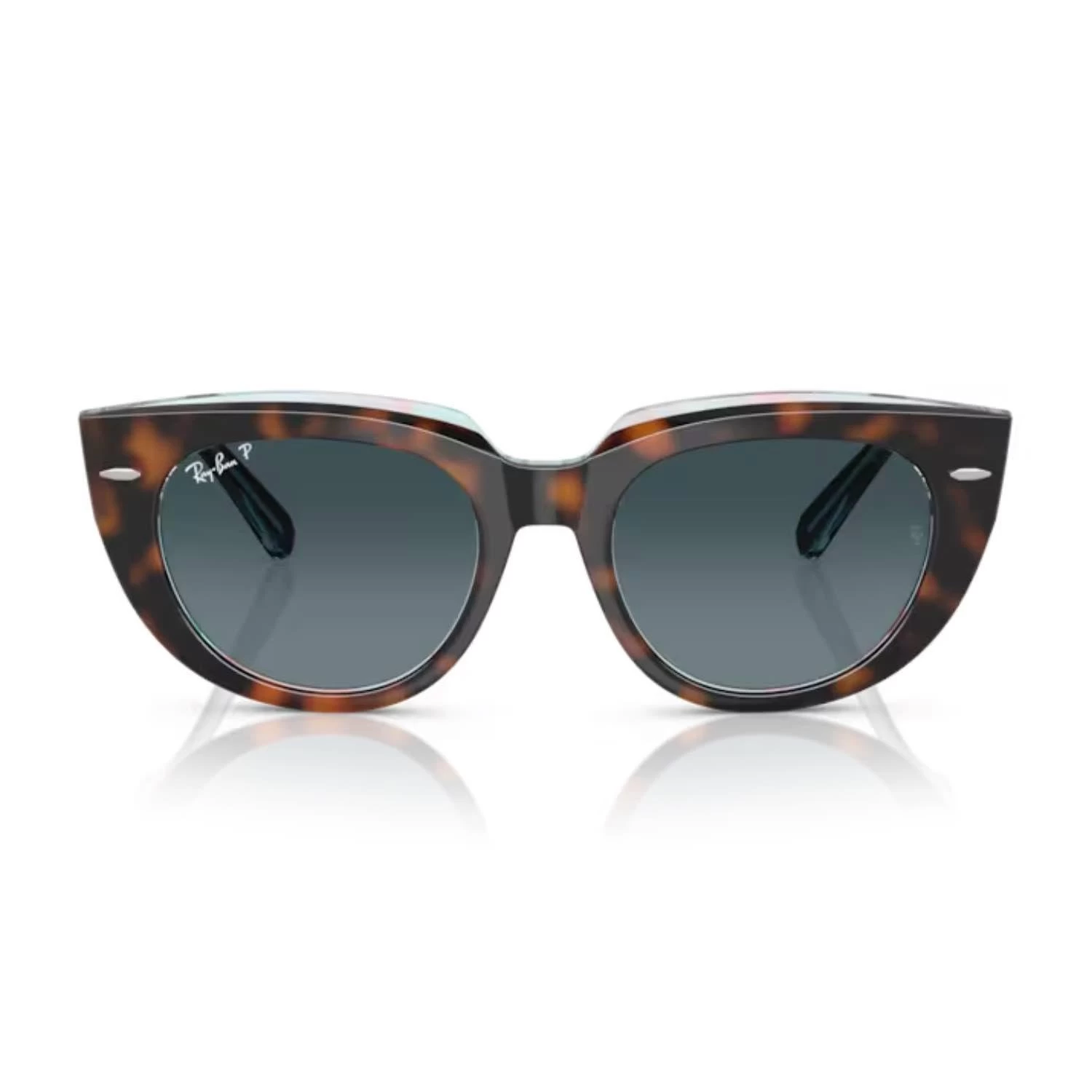 Ray-ban Rb 2286 1413s3 49 Polarize Kadın Cat Eye Çok Renkli Kemik Güneş Gözlüğü