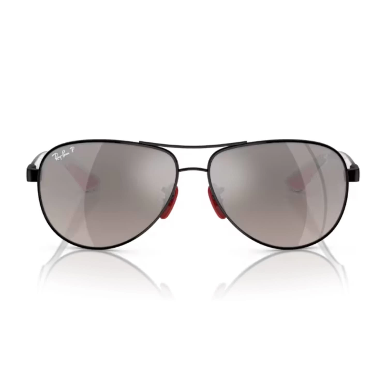 Ray-ban Rb 8331m F0095j 61 Scuderia Ferrari Erkek Oval Siyah Metal Güneş Gözlüğü
