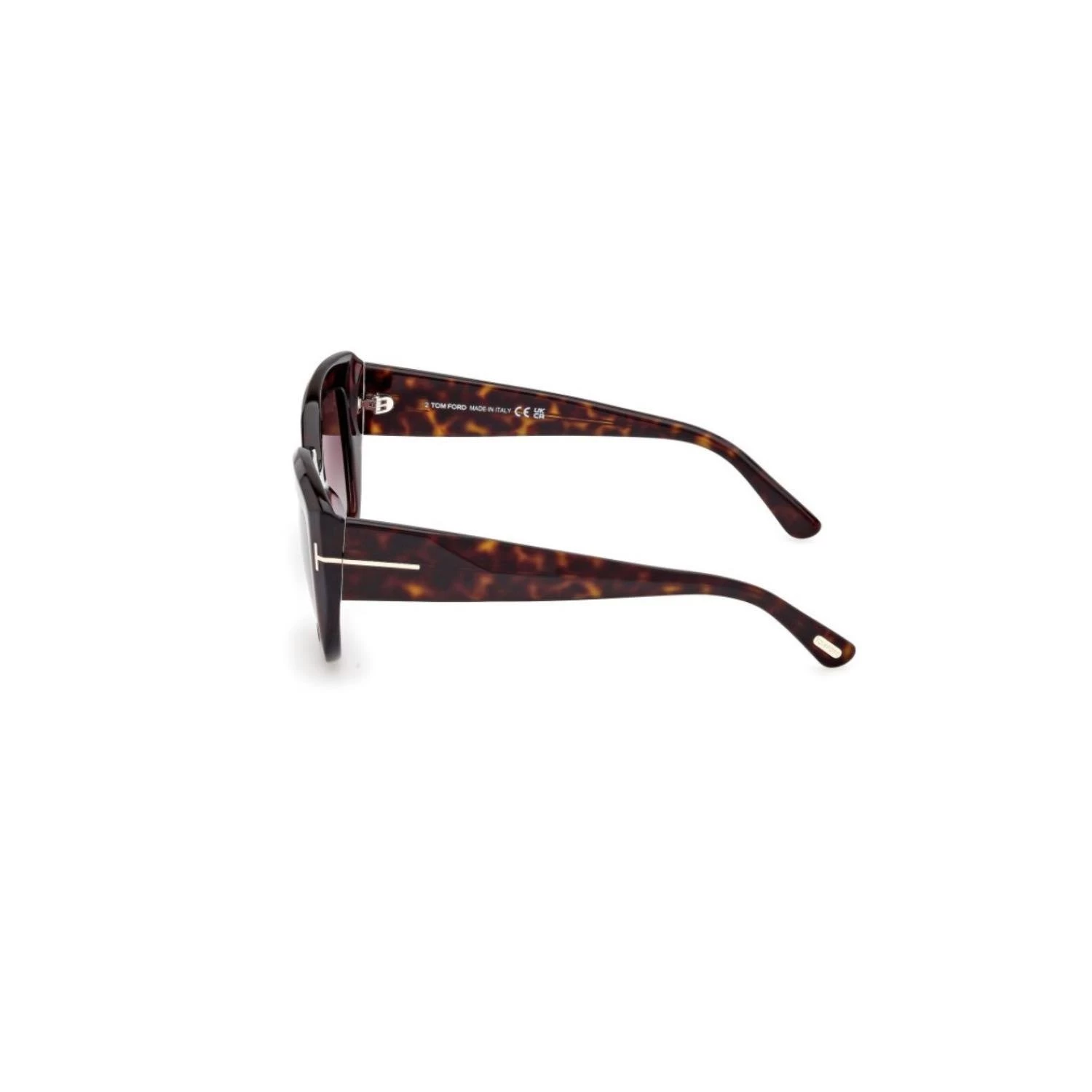 Tom Ford Tf 1192 52B 53 Kadın Oval Kırçıllı Kahverengi Kemik Güneş Gözlüğü