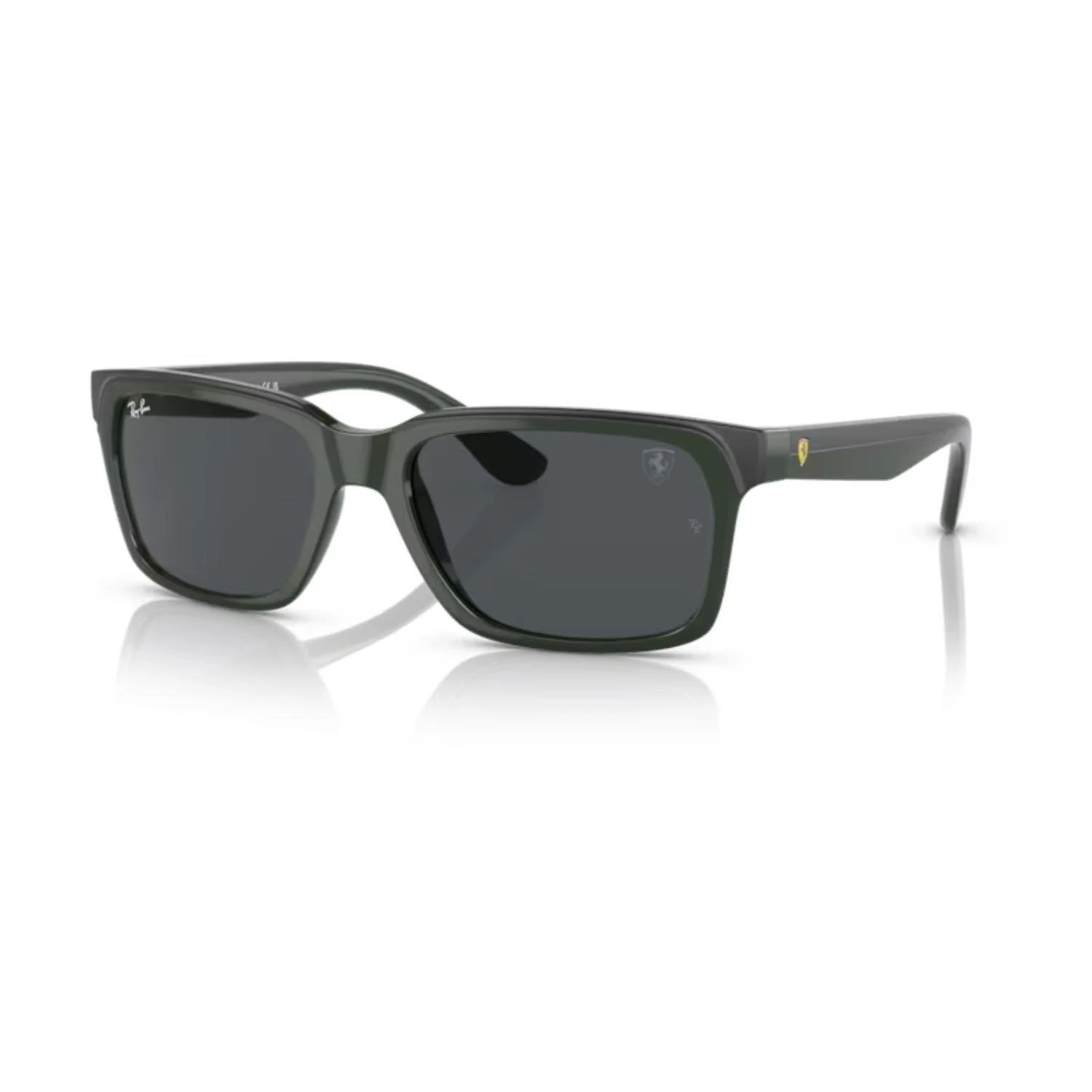 Ray-Ban RB 4393M F68087 56 Scuderia Ferrari Unisex Dikdörtgen Yeşil Kemik Güneş Gözlüğü
