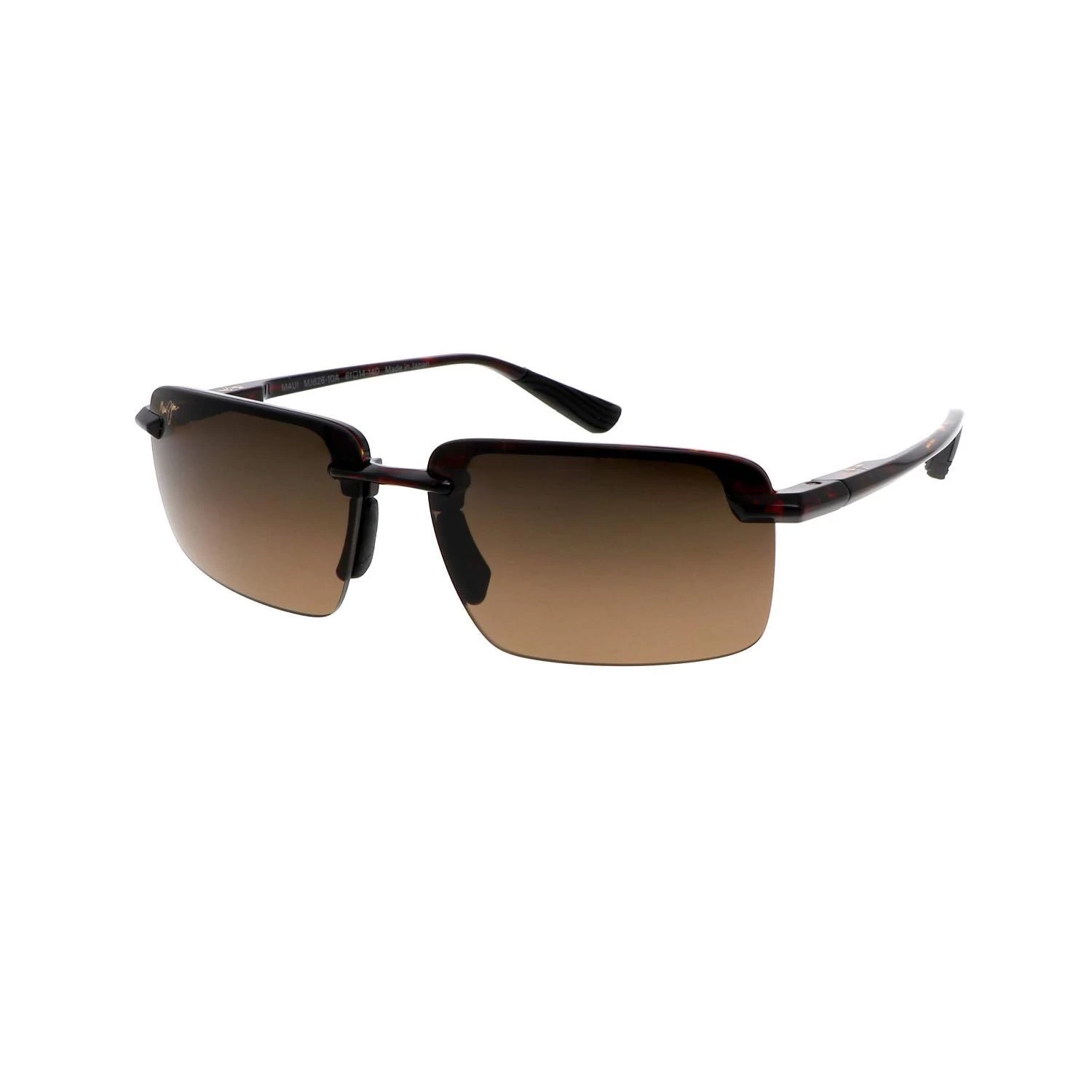Maui Jim Mj 0626s 005 10a 61 Polarize Unisex Dikdörtgen Kırçıllı Kahverengi Kemik Güneş Gözlüğü