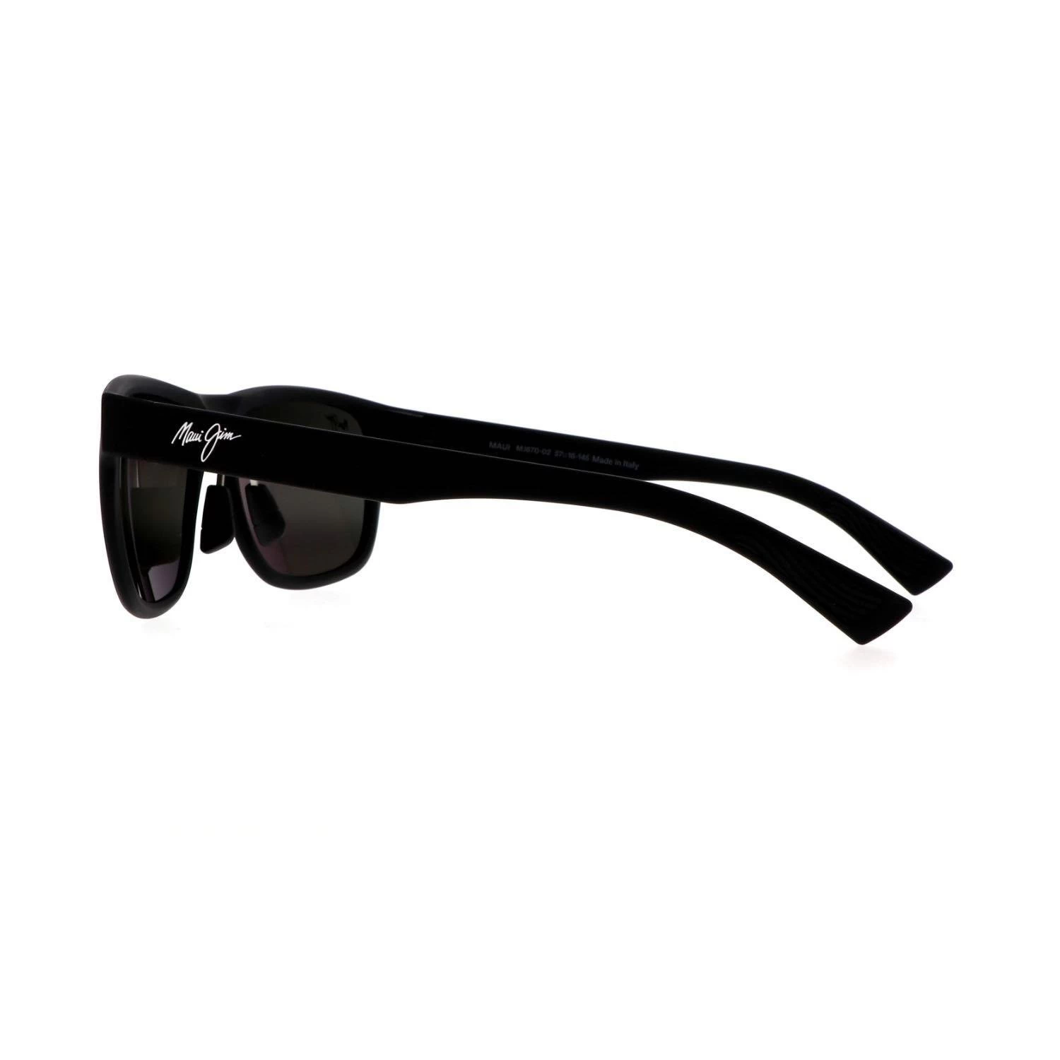Maui Jim MJ 0670S 001 02 57 Polarize Erkek Kare Siyah Kemik Güneş Gözlüğü