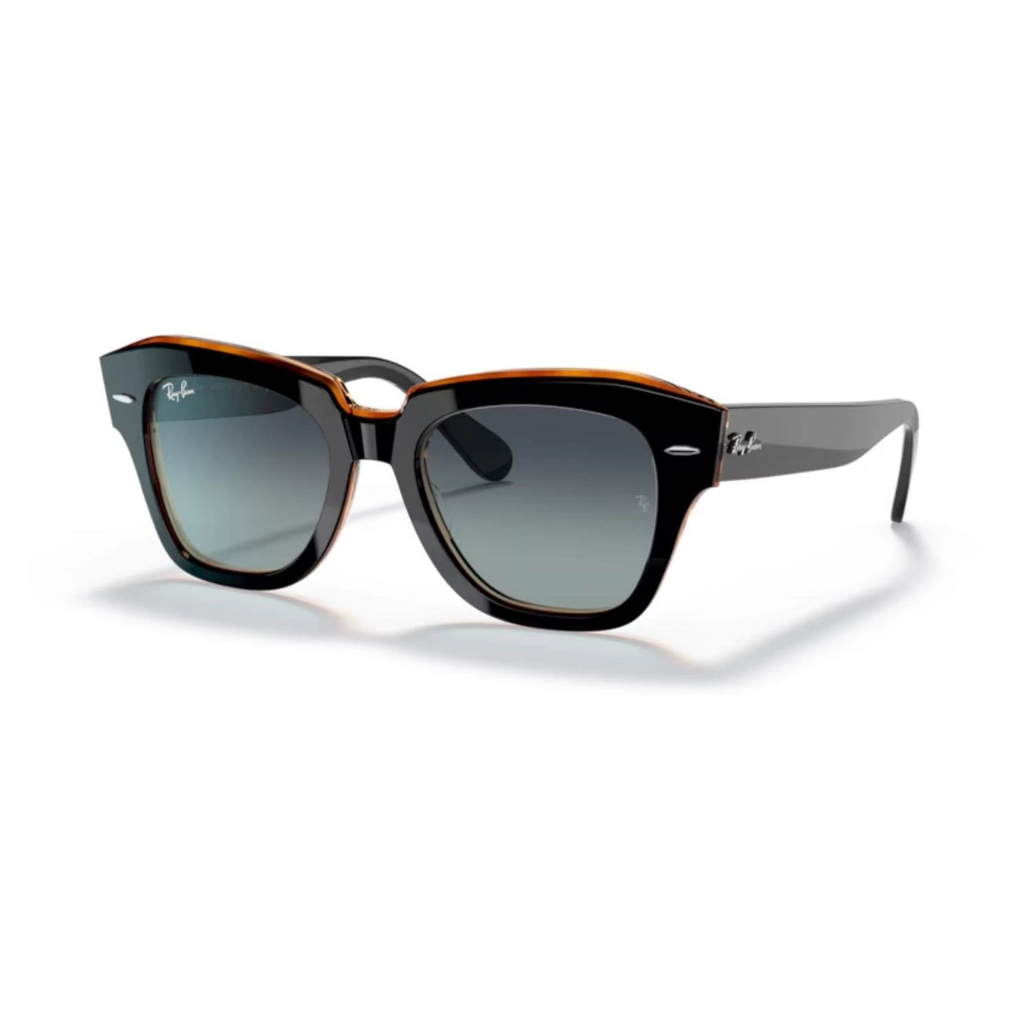 Ray-ban Rb 2186 132241 52 State Street Kadın Cat Eye Siyah Kemik Güneş Gözlüğü