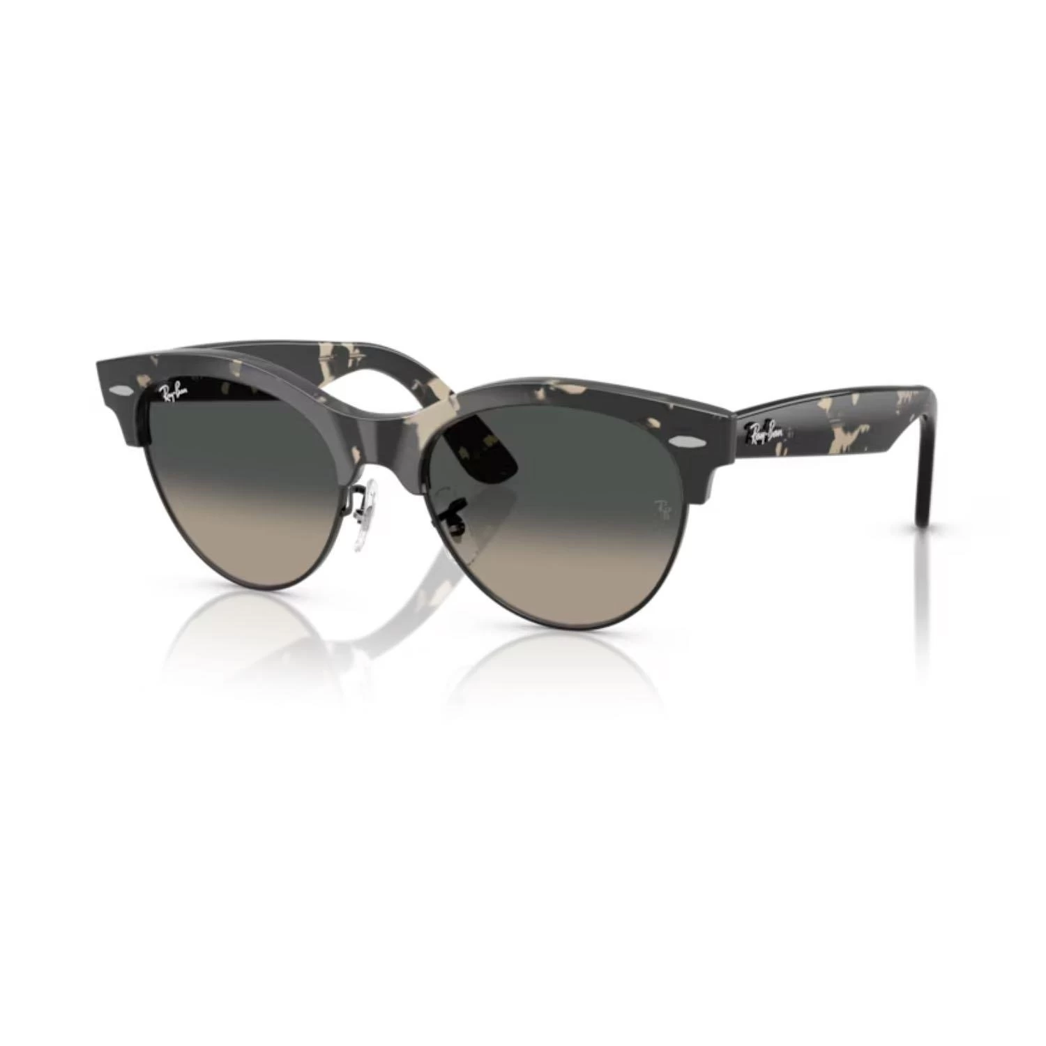 Ray-ban Rb 2341 143371 51 Clubmaster Way Unisex Oval Gri Kırçıllı Kombine Güneş Gözlüğü