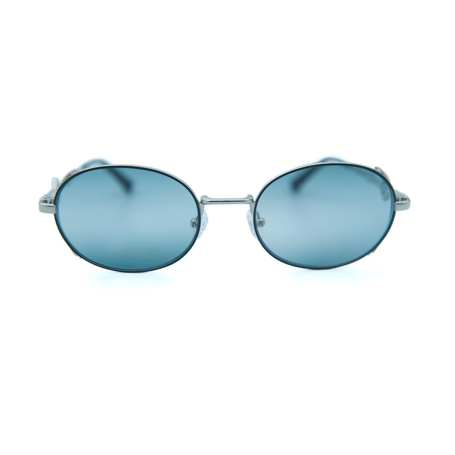 Ferfarini Ff 1484 470 54 Unisex Oval Gri Metal Güneş Gözlüğü