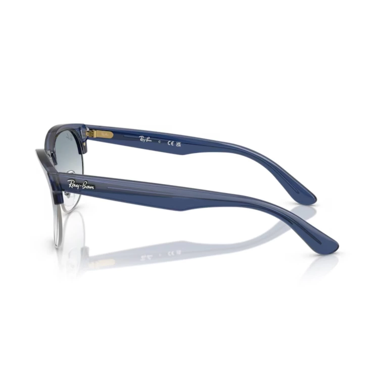 Ray-Ban RB 0504S 670879 54 Clubmaster Reverse Unisex Kare Şeffaf Lacivert Kemik Güneş Gözlüğü