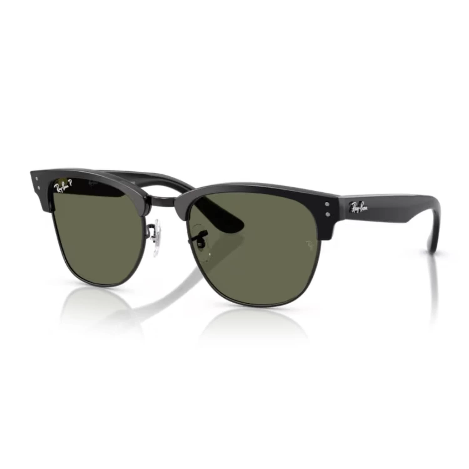 Ray-Ban RB 0504S 67839A 51 Clubmaster Reverse Polarize Unisex Kare Siyah Kemik Güneş Gözlüğü