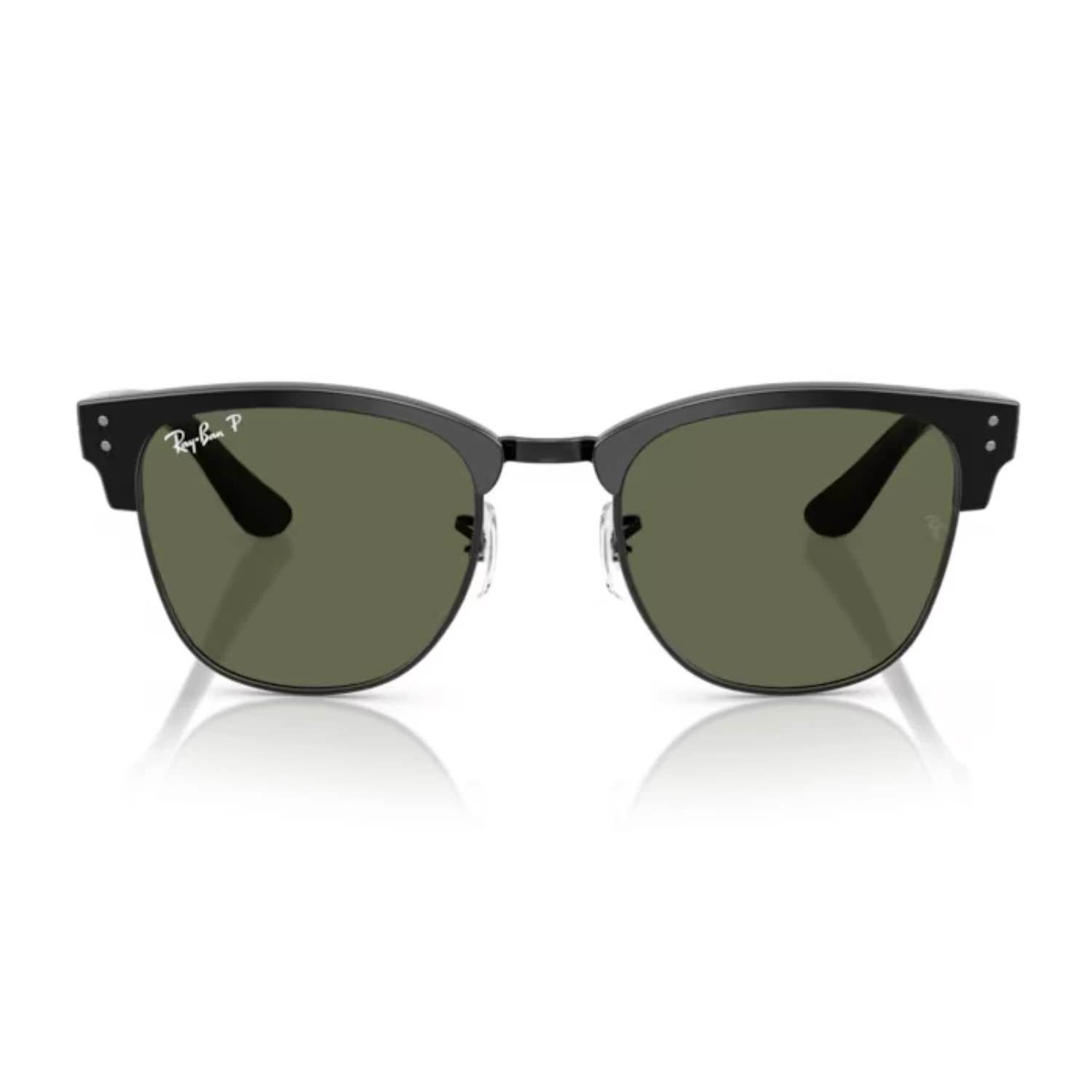 Ray-Ban RB 0504S 67839A 51 Clubmaster Reverse Polarize Unisex Kare Siyah Kemik Güneş Gözlüğü