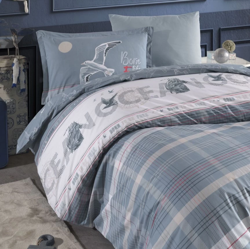 Clasy Tek Kişilik Genç Ranforce Nevresim Takımı Ocean