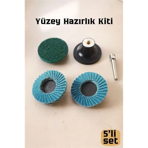 Profesyonel Yüzey Hazırlık Kiti: 50Mm Zirkon Zımpara & Yüzey Disk Seti