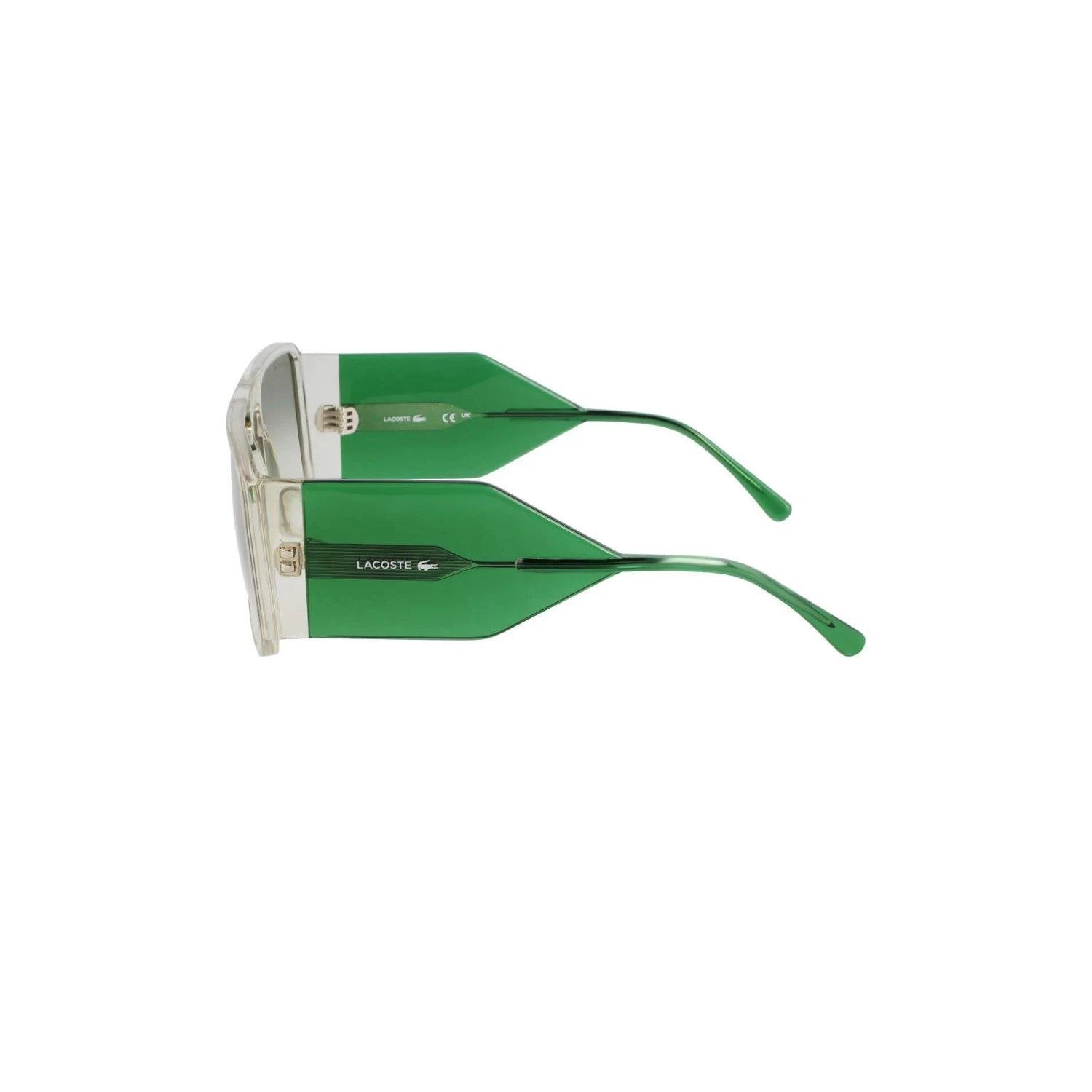 Lacoste L6064S 315 55 Unisex Kare Şeffaf Yeşil Kemik Güneş Gözlüğü