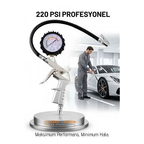 Profesyonel Lastik Şişirme Tabancası Ve Hava Saati 220 Psı 16 Bar Çelik Alaşım Güçlü Gövde 