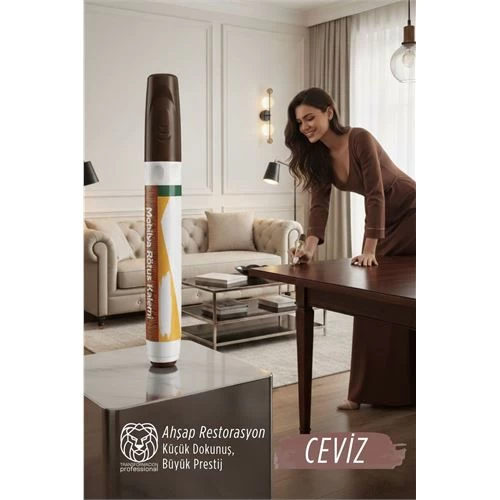 Ceviz Renk Mobilya Rötüş Kalemi – Ahşap Çizik Giderici & Restorasyon Kalemi (Ceviz/Walnut) 