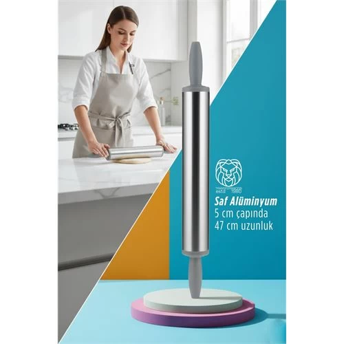  Isabella Series - Profesyonel P6061 Alüminyum Saf Kaplama 47 Cm Şef Merdanesi 