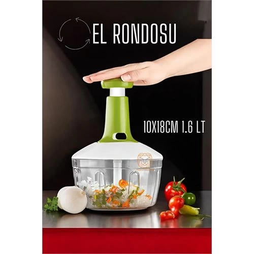 Pratik El Rondosu Üstten Basmalı 1.6 Litre 10X18Cm 